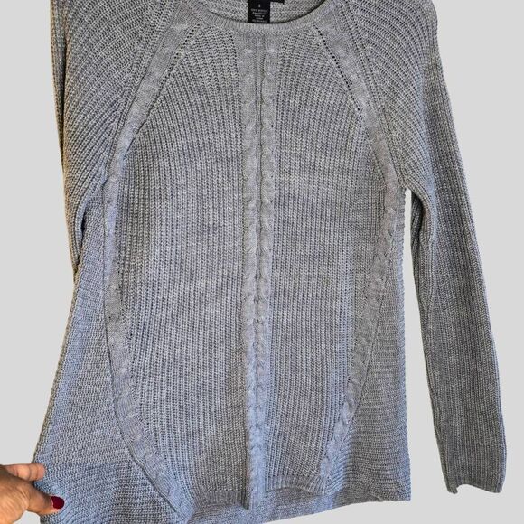 Design History Gray Knit Sweater Women’s Size Small Pullover Long Sleeve - Picture 6 of 11